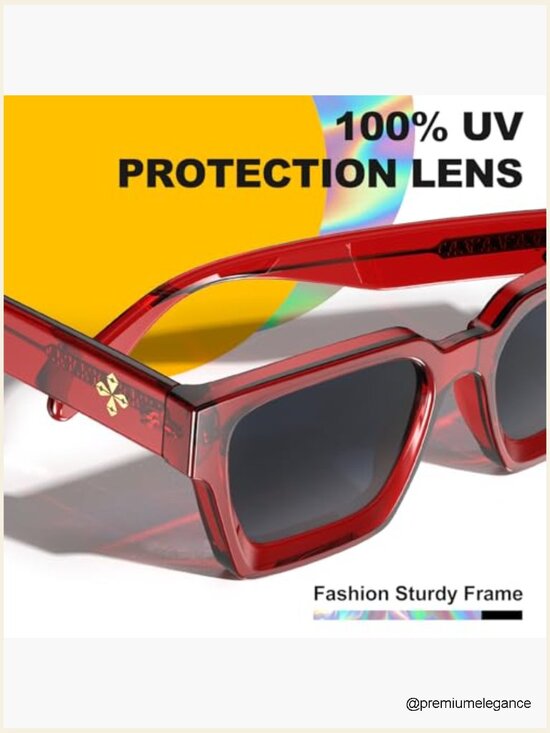 UV400 Protection Rectangle TR90 Y2K Sunglasses for Women Men